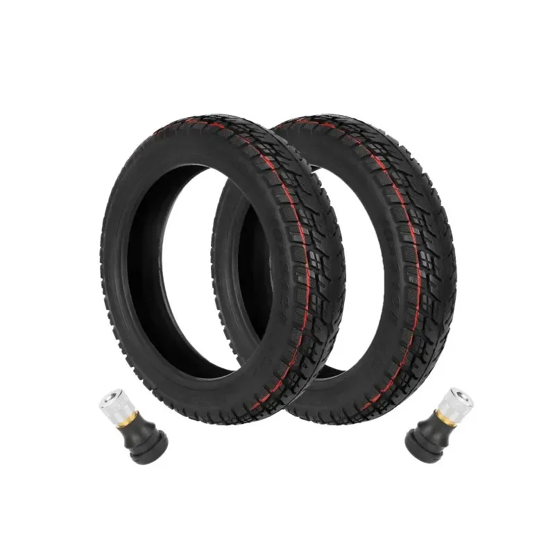 2 Sets of ULIP 10*2.125 Self-Repairing Tubeless Tires with Valve Off-Road Vacuum Tyre for Segway Ninebot F20 F25 F30 F40 Xiaomi Mijia 4 Lite 2nd Gen Fits 10x2.125-6.6 Tyres 10 Inch Replacement Wheels Thickened Wear-Resistant Ultra-High Quality Tyre
