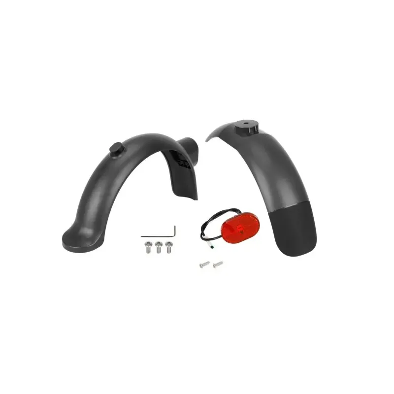 Xiaomi 4Pro Electric Scooter Front Rear Fenders + Taillight Kit with Hook Screws and Installation Tools
