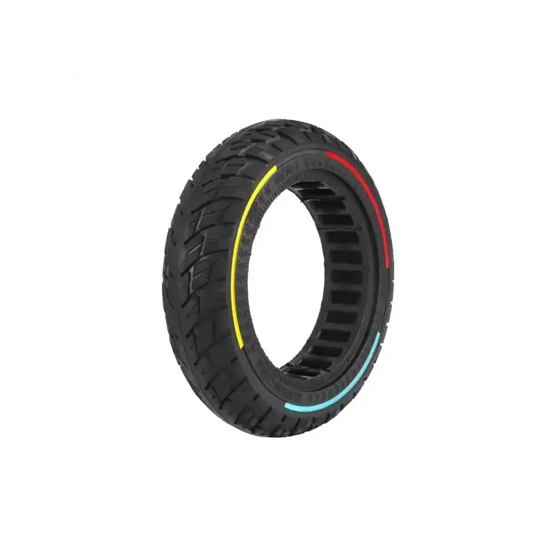 Ulip 60/70-7.0 Solid Tire with Three Colours Circle For Xiaomi 4 Pro Scooters 10 Inch 60/70-7.0 Off-Road Solid Tire without Inflation Puncture-Proof Tyre For Xiaomi Mi 4 Pro 4 Pro Max Tires Electric Scooter Parts