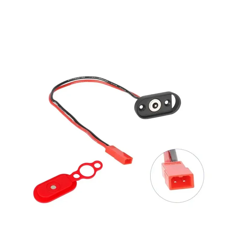 Electric Scooter Charging Port with Red Magnetic Cover for Xiaomi 4 Pro Electric Scooter Charging Hole Cover with Charging Cable Waterproof Cover