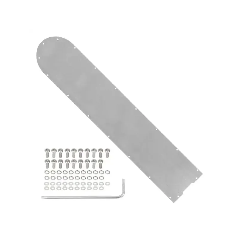 Xiaomi 4 Pro Stainless Steel Bottom Plate Cover with Anti-Theft Screws Tools Electric Scooter Stainless Steel Bottom Plate Cover for Xiaomi 4 Pro Electric Scooter Waterproof Cover Chassis Protection Armor Accessories