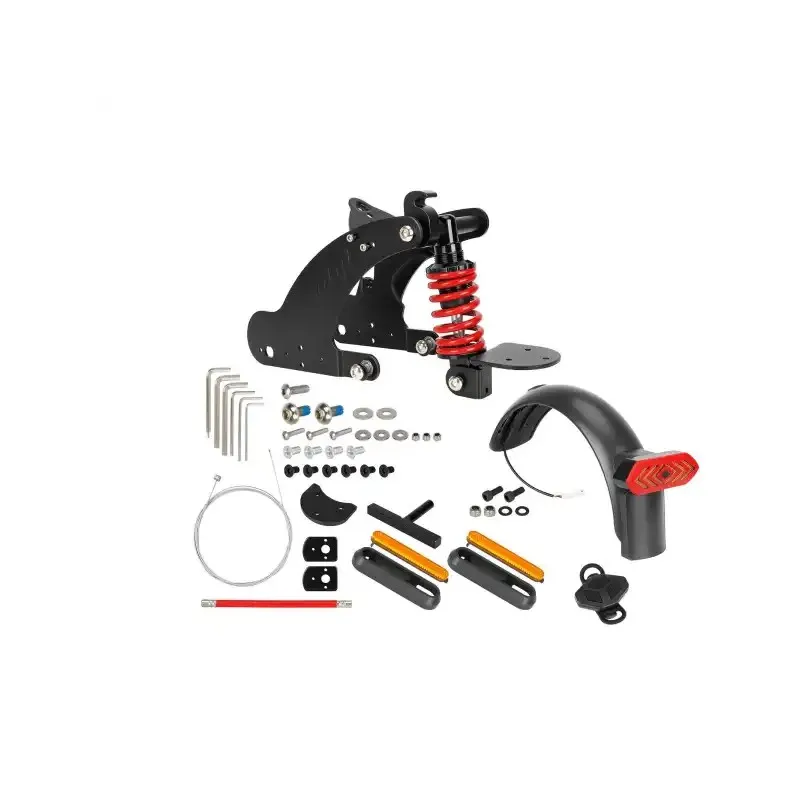 ULIP V3 Black-Red Rear Shock Absorber Kit with Turn Signal For Xiaomi 4 Pro Electric Scooter With Smart Remote Control Turn Signal Tail Light Kit Left And Right Warning Turn Signal Road Buffer Suspension Kit Rear Shock Absorber Modification Upgrade