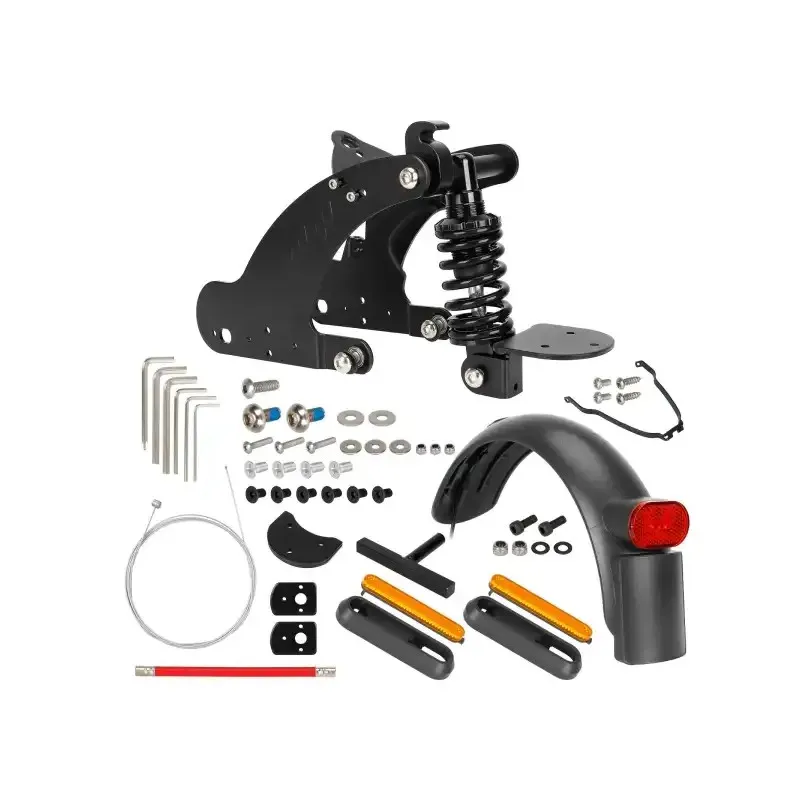 ULIP V2 Black Rear Shock Absorber with Fender Bracket for Xiaomi Mijia 4 Pro Electric Scooter Heavy Duty Suspension Upgrade Kit High Comfort Rear Shock Absorber Quality Craftsmanship Rear Wheel Buffer High Performance Rear Suspension Replacement Parts