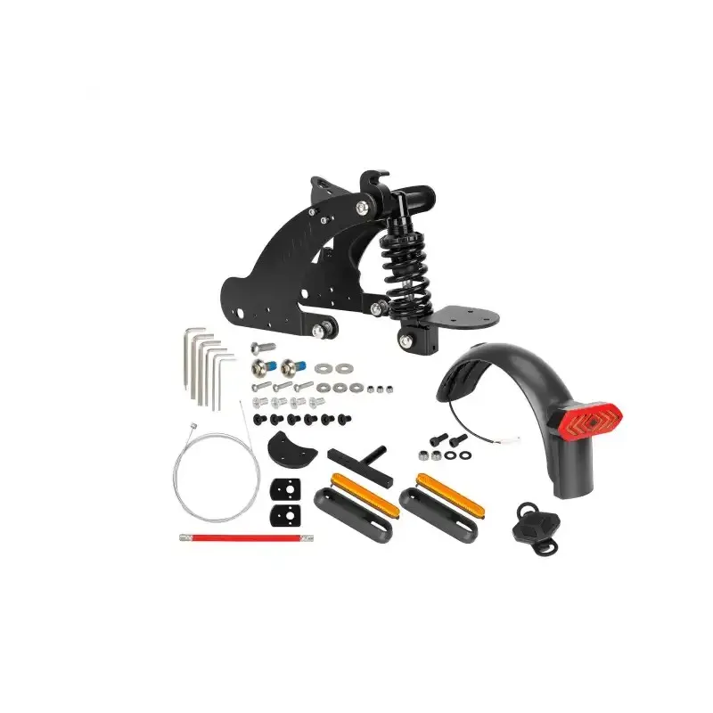 ULIP V3 Black Rear Shock Absorber With Turn Signal Taillight Kit For Xiaomi 4 Pro Electric Scooter With Remote Control Turn Signal Taillight Left And Right Turn Warning Light Buffer Suspension Kit Rear Shock Absorber Modification Upgrade Parts