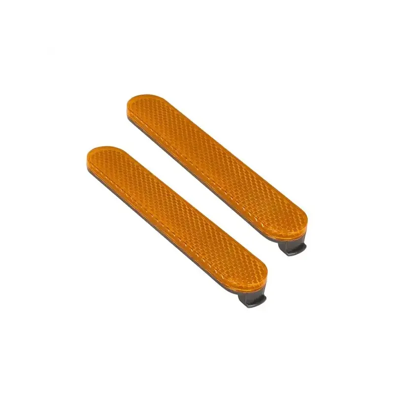 2 Yellow Reflective Blocks for Rear Wheel Of Xiaomi 4 Ultra Scooters Electric Scooter Side Reflective Strips Front And Rear Safety Tubes Night Reflective Strips Electric Scooter Accessories