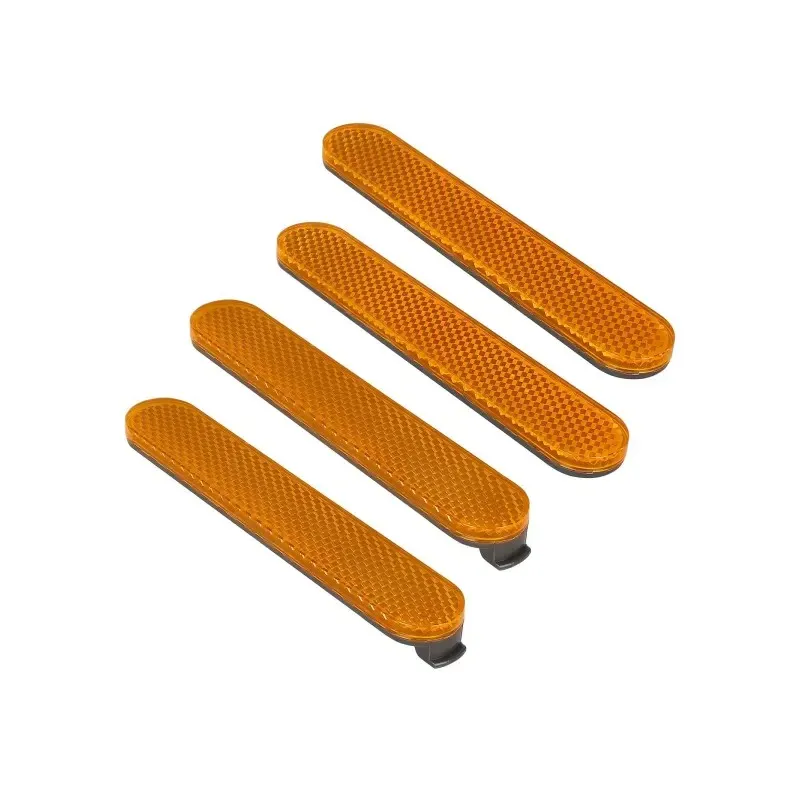 2 Yellow Reflective Blocks for The Rear Wheels of Xiaomi 4 Ultra+Yellow Front Fork Reflector Bars for Xiaomi Scooters Electric Scooter Side Reflective Strips Front And Rear Safety Tubes Night Reflective Strips Electric Scooter Accessories