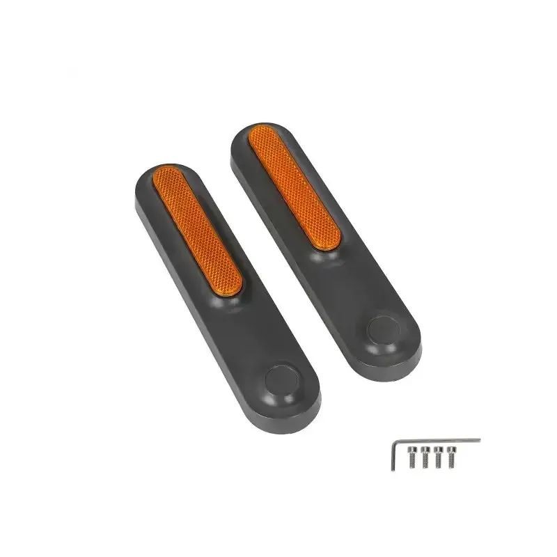 Gray Front Fork Decorative Shells With Yellow Reflector Bars For Xiaomi 4 Ultra Scooters