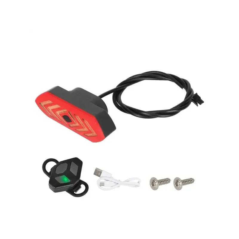 Ulip Turn Signal Fender Taillight with Rechargeable Remote Control for Xiaomi 4 Ultra Scooter Tail Light Water Resistant for Xiaomi 4 Ultra Electric Scooter Fender Taillight Turn Signal Wireless Remote Control Warning Light Cycling Part