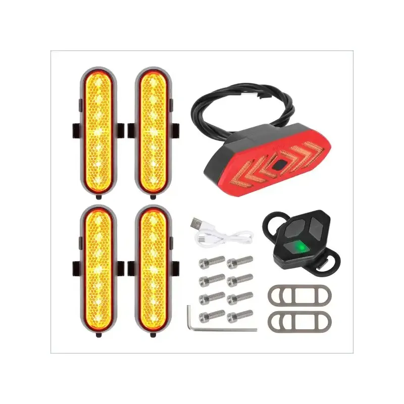 ULIP1 To 5 Turn Signal Kit For Xiaomi 4 Ultra Electric Scooter Original Tail Light Replacement Turn Signal Multiple Intelligent Light Modes Remote Control Unified Adjustment Multiple Installation Turn Signal LED Night High Brightness Safety Warning Light