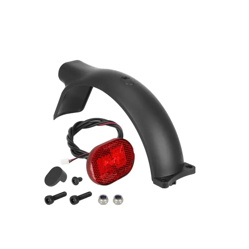 Original Xiaomi Elite Rear Mudguard with Light Screws and Hook Tire Waterproof Rear Mudguard Replacement Part Kit for Xiaomi Elite Electric Scooter Tire Splash Proof ABS Plastic Fender Protection Parts