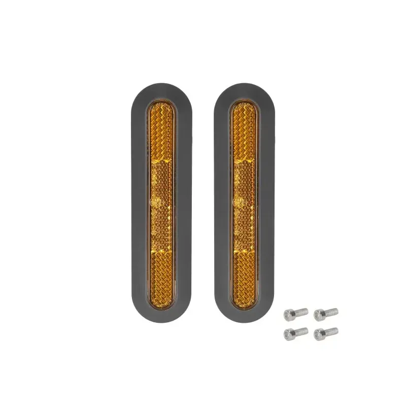 Original Xiaomi Elite Rear Decorative Covers with Yellow Reflective Sheets Decorative Protection Left Right Plastic Wheel Cover Rear Fork Reflector for Xiaomi Elite Electric Scooter Rear Decoration Protective Case Shell Parts