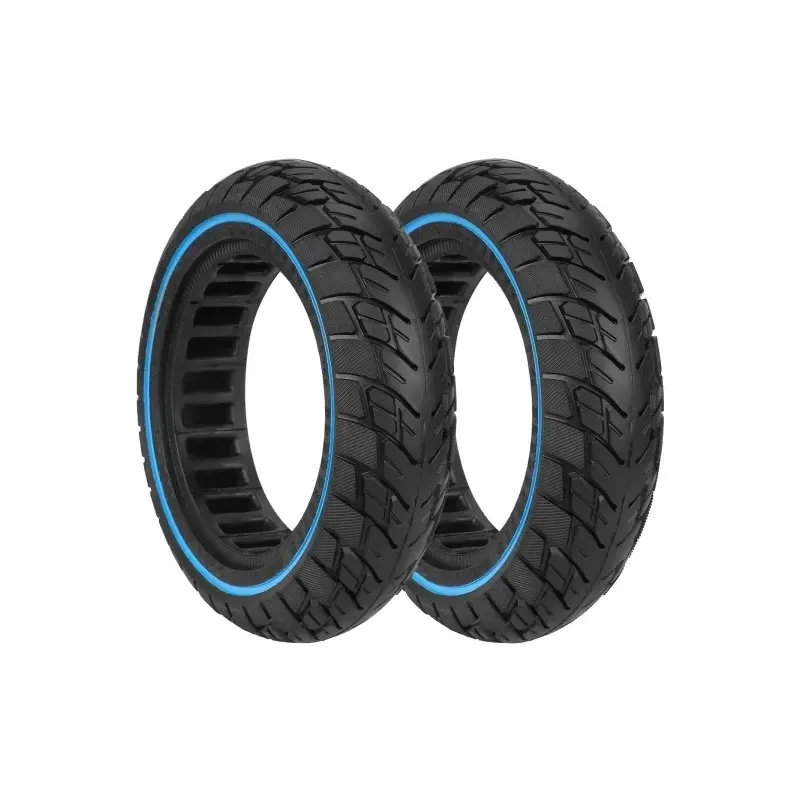 2 PCS Ulip 10*2.5(60/70-6.5) Blue Line Off-Road Solid Tire 45 Slot for Ninebot MAX G30 G30P G30LE G30LP Electric Scooter Parts 60/70-6.5 Ulip 10*2.5 Honeycomb Explosion-proof Tires 60/70-6.5 Solid Parts