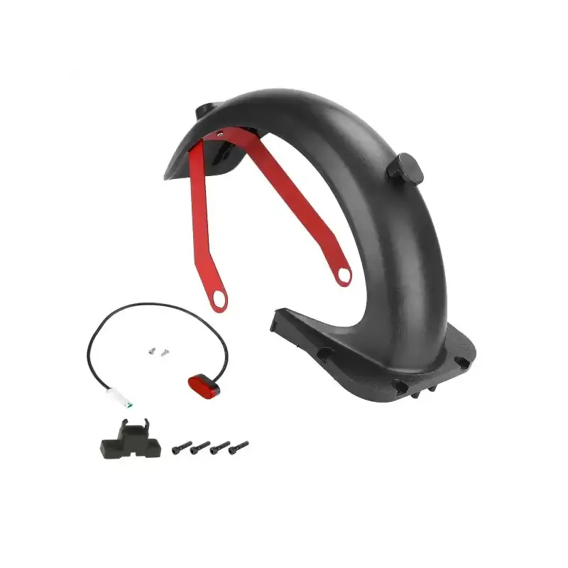 Black Rear Fender with Support for Ninebot Max G30 G30D Electric Scooter Mudguard Bracket Modification Ninebot Max G30 Accessories Mudguard Support Red Bracket Kits Rear Fender Set Replace