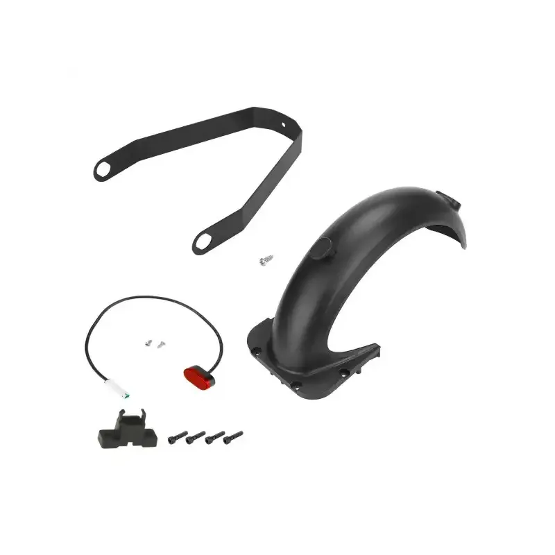 Black Rear Fender Mudguard with Support Bracket Kits Rear Fender Set Replace for Segway Ninebot Max G30 G30D Electric Scooter