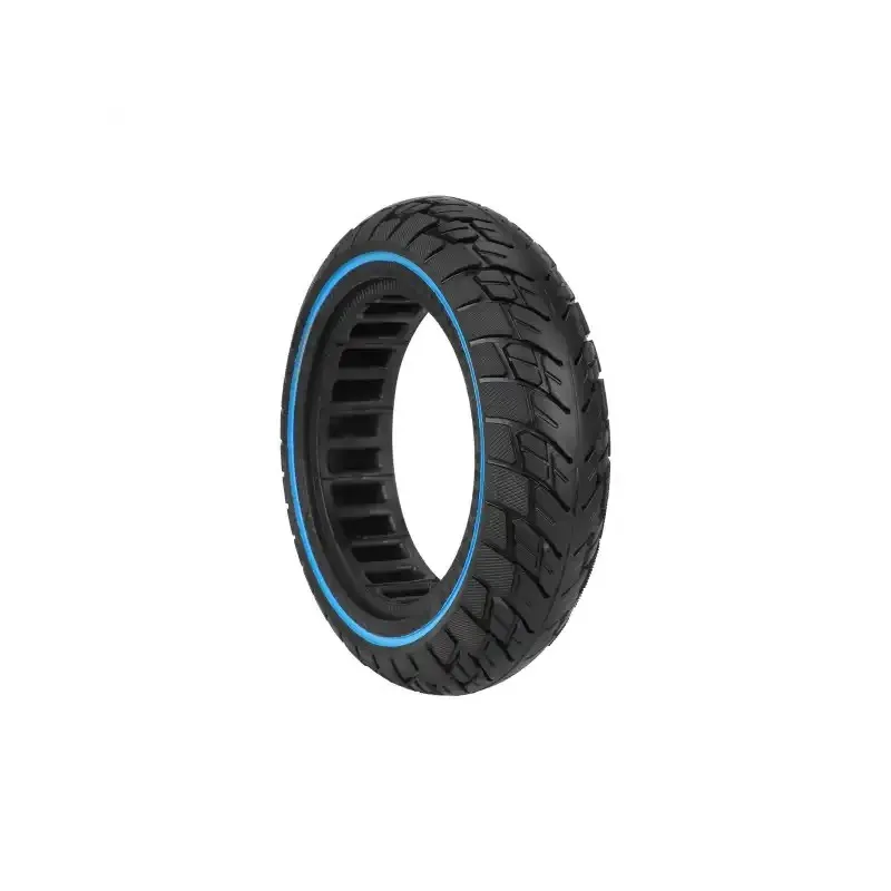 Ulip10*2.5(60/70-6.5) Blue Line Off-Road Solid Tire(45 Slot) for Ninebot MAX G30 G30P G30LE G30LP Electric Scooter Parts 60/70-6.5 Ulip 10*2.5 Honeycomb Explosion-proof Tires Max G30 G30D G30LP F2 F2 PRO F2 PLUS Electric Scooter 60/70-6.5 Solid Parts