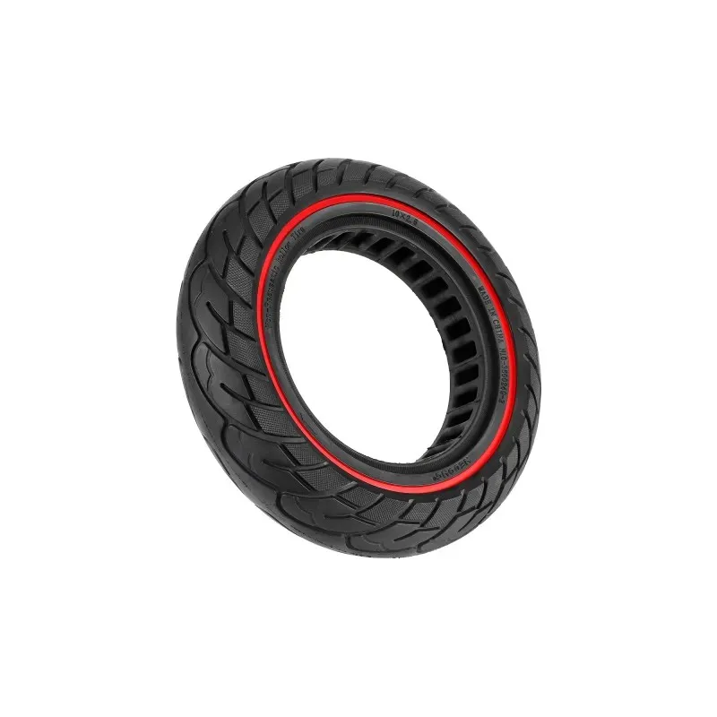 10*2.5 Solid Tire with Red Circle 10 inch Hollow Damping Tyres 10 x 2.5 Solid Tyres Honeycomb Tires For Segway Ninebot Max G30 G30LP G30p Electric Scooter
