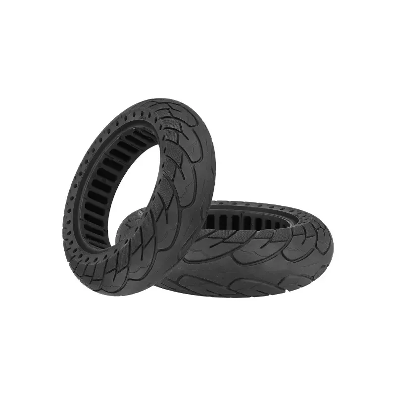2 PCS 60/70-6.5/10*2.5 Sold Tire with 45mm Slot G30 Max 60/70-6.5 Solid Tire with 45mm Slot 10*2.5 honeycomb solid tire Honeycomb Hole Explosion-proof Tire Rubber Solid Tire