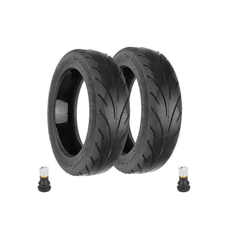 Innova 60/70-6.5 Self-Repairing Tires with Valve with Air Nozzle 2 Sets for Ninebot MAX G30 KickScooter Electric Scooter 10 Inch 60 70-6.5 Front and Rear Self-healing Tyre with Goo Wheel Tire Parts
