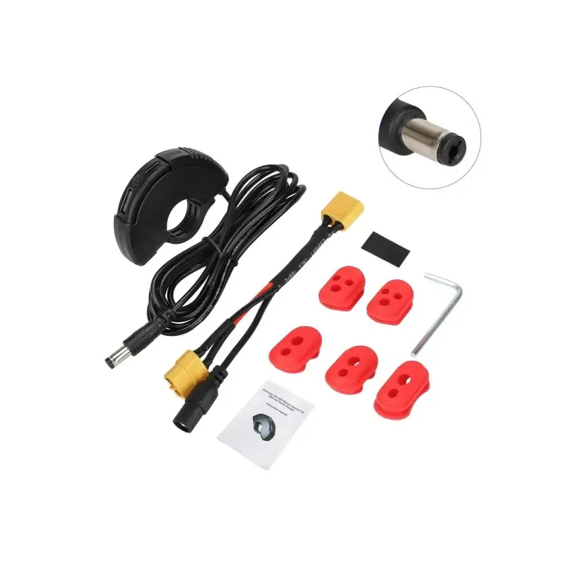 Electric Scooter E-Bike Modified Charger with XT60 Data Conversion Line USB Fast Charging Mobile Phone Charger Waterproof Interface Adapter for Segway G30 G30D Electric Scooter