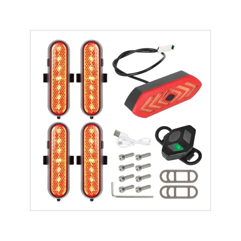 ULIP1 to 5 Smart Turn Taillight Kit for Ninebot Max G30/G30E/G30LP Electric Scooter With Multiple Light Modes Multiple Installation Warning Lights On The Riser Reflector and Taillight Interface Replacement LED High Brightness Turn Signal Kit