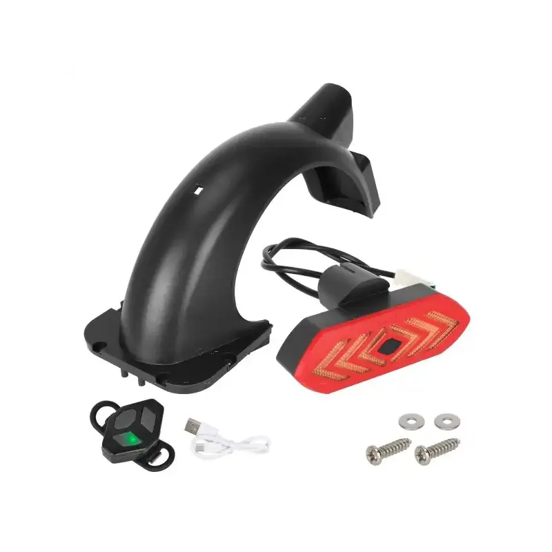 Ulip Turn Signal Tail Light with Rechargeable Remote Control Fender Kit for Max G30D G30 scooter Ulip Rear Fender Mudguard with Turn Signal Tail Light Scooter Accessories for Segway Ninebot Max G30 G30D Electric Scooter