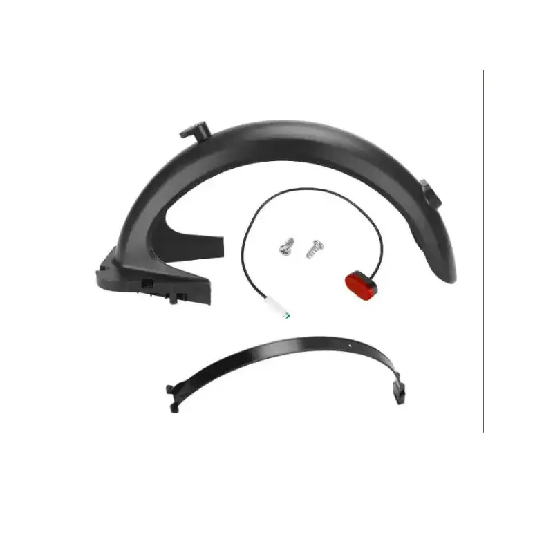 Black G30 Max Rear Fender with Hooks Rear Tail Light and Screws for Ninebot Scooter G30 Max Rear Fender Plastic Flap Max Special Rear Flap Mudguard Kit