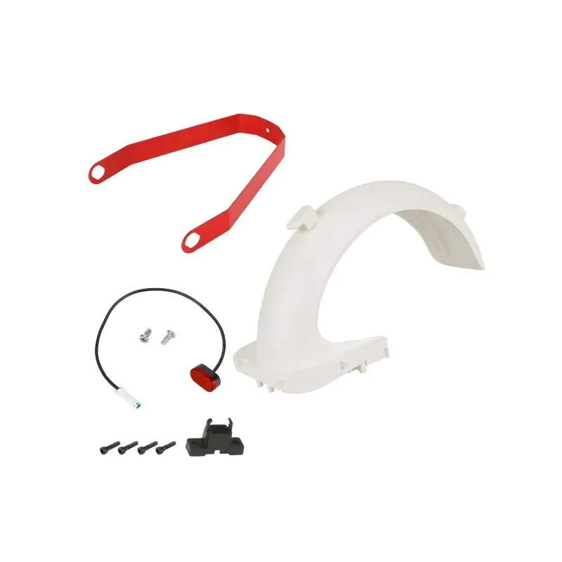 White Rear Fenders Taillight Bracket Kit for Segway Ninebot Max G30 Electric Scooter Tyre Splash Guard Replacement Accessories Parts