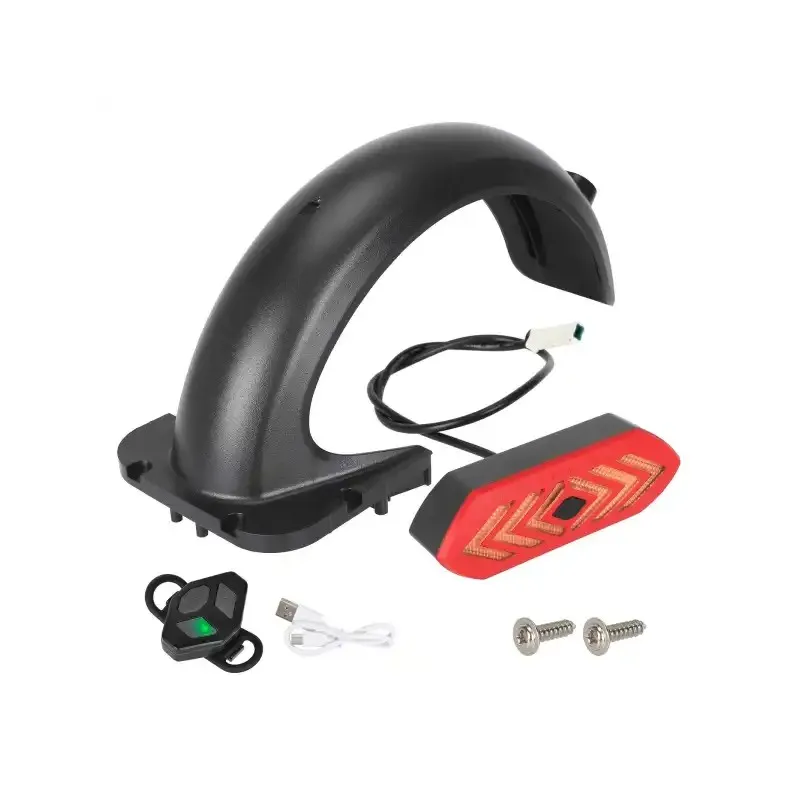 Ulip turn signal tail light with rechargeable remote control and fender kit for Segway Max G30 scooter with wire remote steering taillight accessories