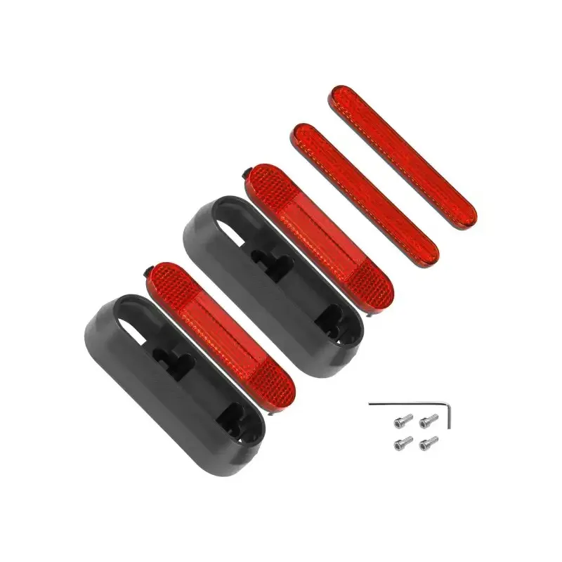 Refitting Gray Decorative Shells with Red Reflector Bars for Segway Max G30 scooters New Modifited Rear Fork Decorative Cover for Ninebot MAX G30 G30D Electric Scooter Rear Fender Guard Shield Cover Reflector Part