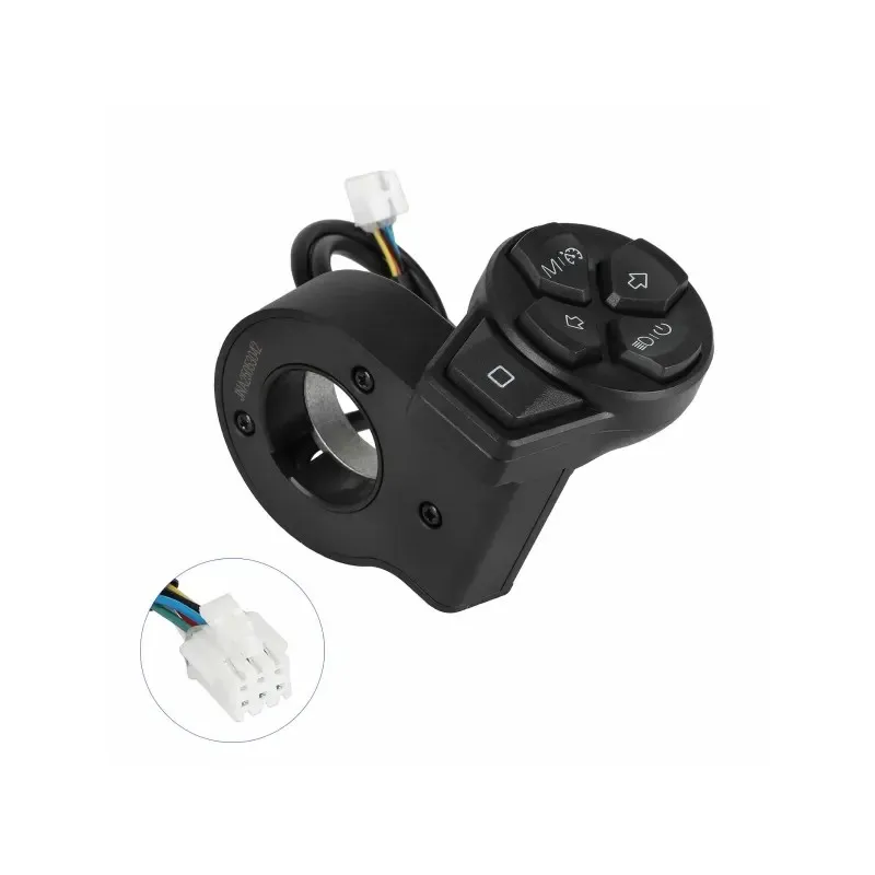 Original Turn Signal Switch for Segway Ninebot ZT3 F3 G3 ZT3 Pro ZT3 ProD ZT3 ProE Electric Scooter Throttle Speed Control Switch Accessory Rotary Knob Switch E-scooter Handlebar Steering Light Button