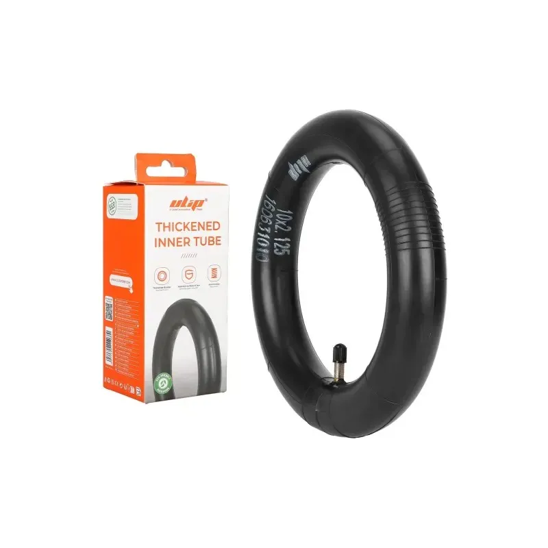 Ulip 10×2.125 Straight Valve Inner Tube with Color Box for Ninebot F20/F25/F30/F40 Series and Xiaomi 4 Lite 2nd Gen Electric Scooters, 10 Inch Scooter 10×2.125 Thickened Inner Tube Replacement Part