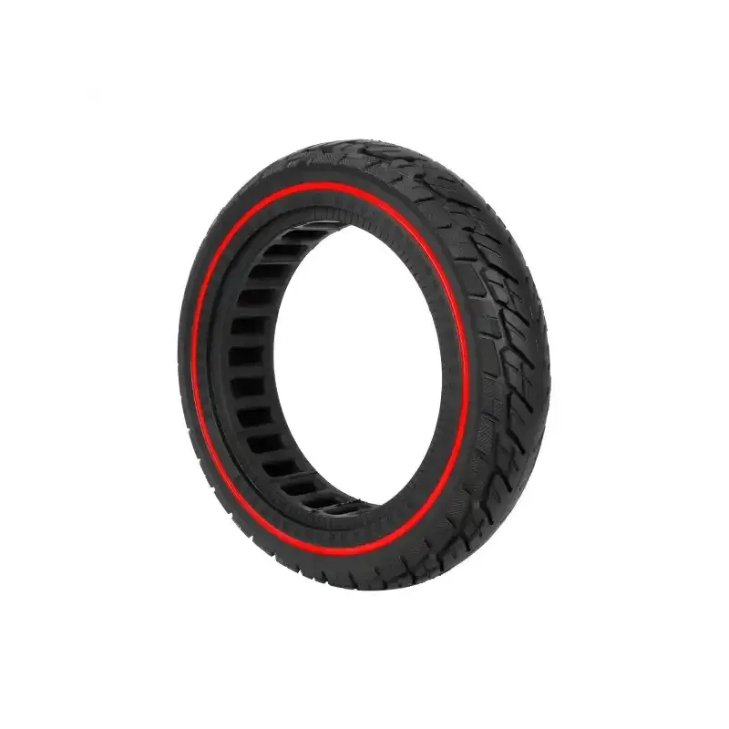 ULIP 10*2.125 250*54 Solid Tire with Red Circle for Ninebot F20 F25 F30 F40 and Xiaomi 4 Scooter Xiaomi 4 Lite 2nd Gen 10*2.125 Solid Tire 10*2.125-6.6 Tre 55 80-6.6 Tyre with Slot 42mm ID 152mm Anti-puncture Explosion-proof Shock-absorbing Solid Tyre