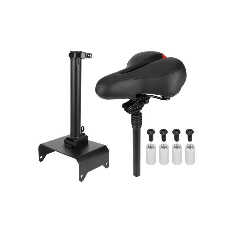 Black Seat with Big Saddle for Segway Ninebot F Series Scooters Foldable Height Adjustable Shock-Absorbing Chair For Ninebot F20 F25 F30 F40 Folding Seat Saddle Electric Scooter Modified Parts