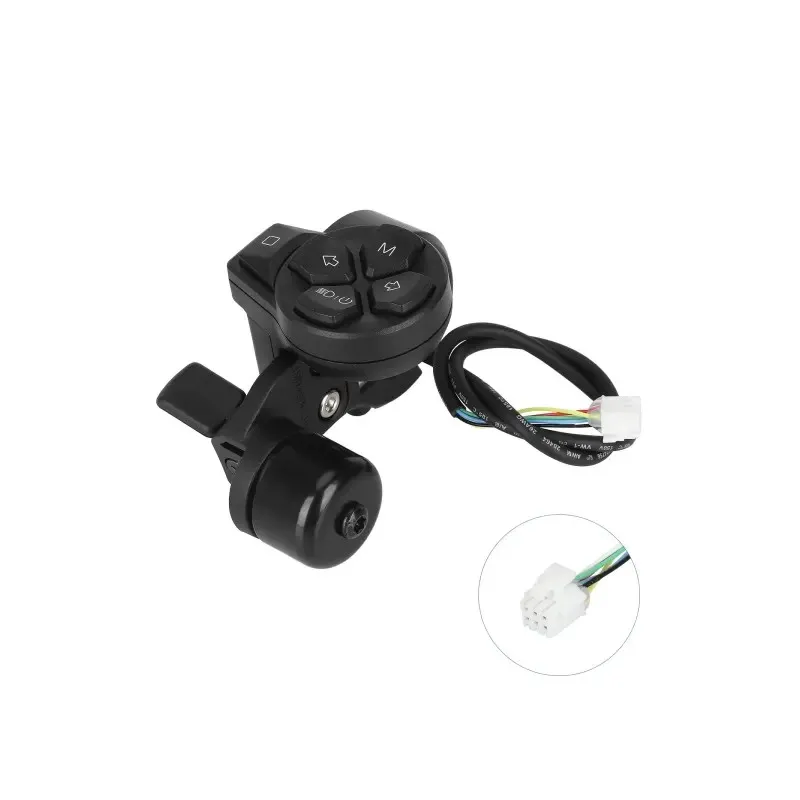 Original Turn Signal Switch with Bell for Segway Ninebot ZT3 F3 G3 ZT3 Pro ZT3 ProD ZT3 ProE Electric Scooter Throttle Speed Control Switch Accessory Rotary Knob Switch E-scooter Handlebar Steering Light Button