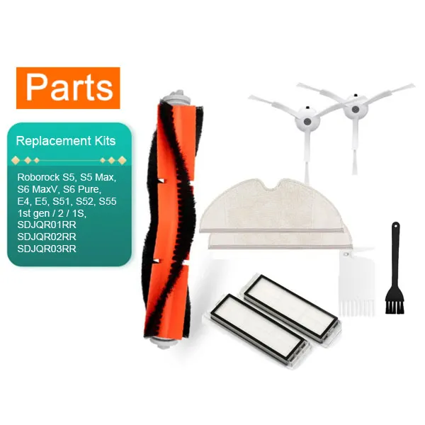  Replacement Kits for Roborock Roborock S5, S5 Max, S6 MaxV, S6 Pure, E4, E5, S51, S52, S55  