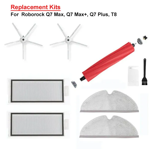      Replacement kits  For Roborock Q7 Max, Q7 Max+, Q7 Plus, T8        