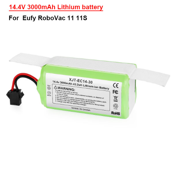  14.4V 3000mAh Lithium battery For Eufy RoboVac 11 11S 