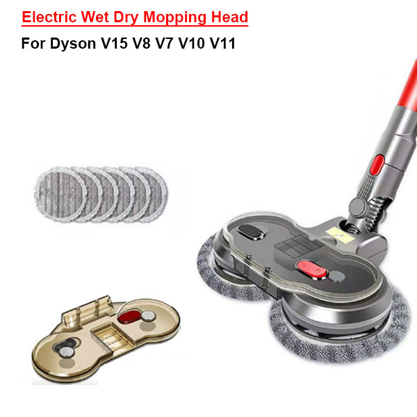  Electric Wet Dry Mopping Head For Dyson V15 V8 V7 V10 V11	 