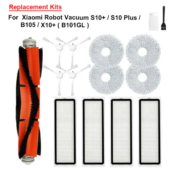  Replacement Kits For Xiaomi Robot Vacuum S10+ / S10 Plus /B105 / X10+ (B101GL)  