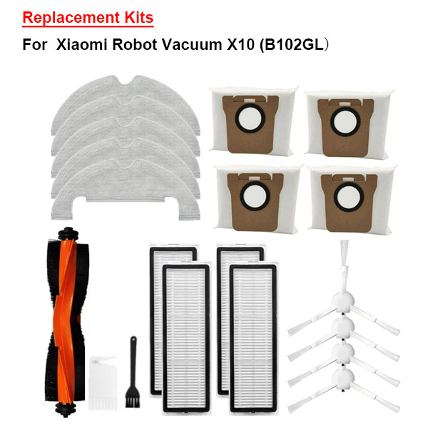  Replacement Kits For  Xiaomi Robot Vacuum X10 (B102GL) 