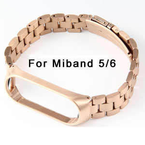 rose gold stainless steel Wristband For miband 5/6