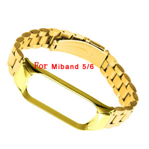  Gold stainless steel Wristband For miband 5/6  