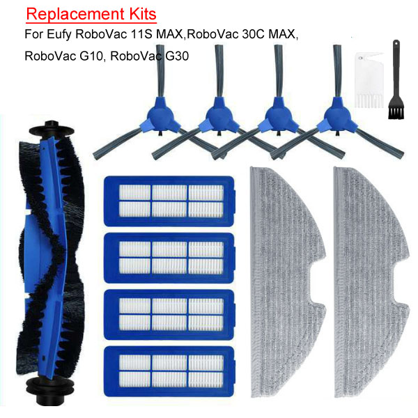 Replacement Kits For Eufy RoboVac 11S MAX,RoboVac 30C MAX, RoboVac G10, RoboVac G30