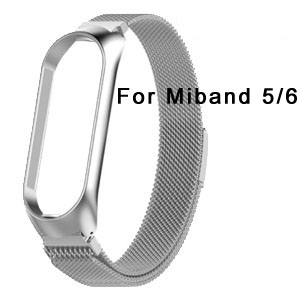 silver Fashion Business Wristband For miband 5/6