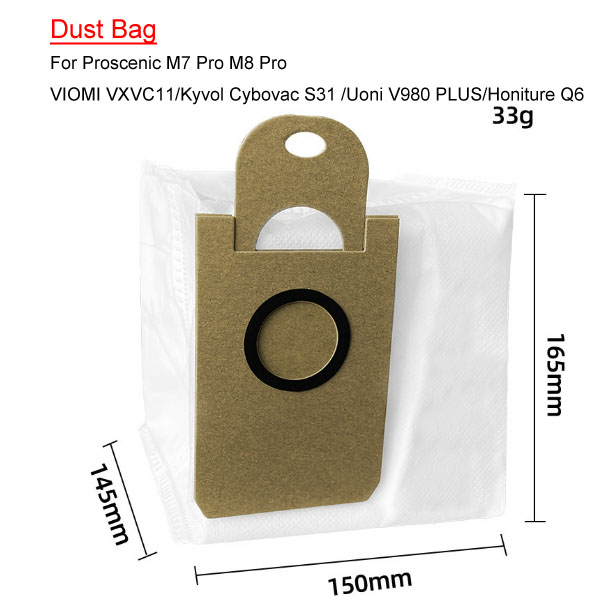  Dust Bag For Proscenic M7 PRO/Kyvol Cybovac S31 /Uoni V980 PLUS/ Honiture Q6  