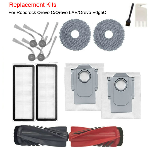  Replacement Kits For Roborock Qrevo C/Qrevo 5AE/Qrevo EdgeC 