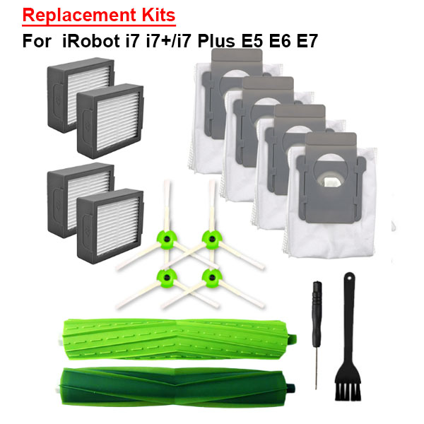  Replacement Kits for iRobot i7 i7+/i7 Plus E5 E6 E7 Vacuum Cleaner Parts     