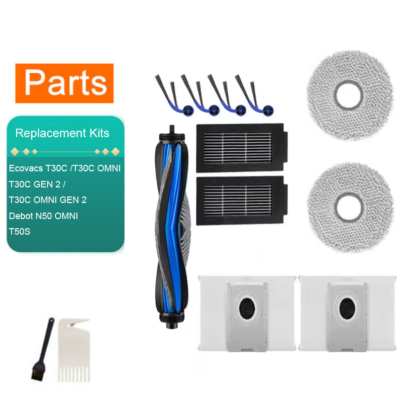  Replacement Kits For Ecovacs Deeboot T30C / T30C OMNI / T30C GEN 2 / T30C OMNI GEN 2, Debot N50 OMNI 
