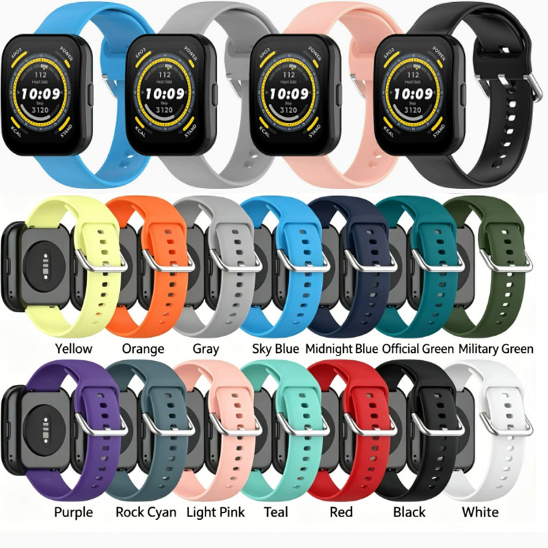  22mm  Silicone Strap Replacement for Amazfit Bip5 A2215   