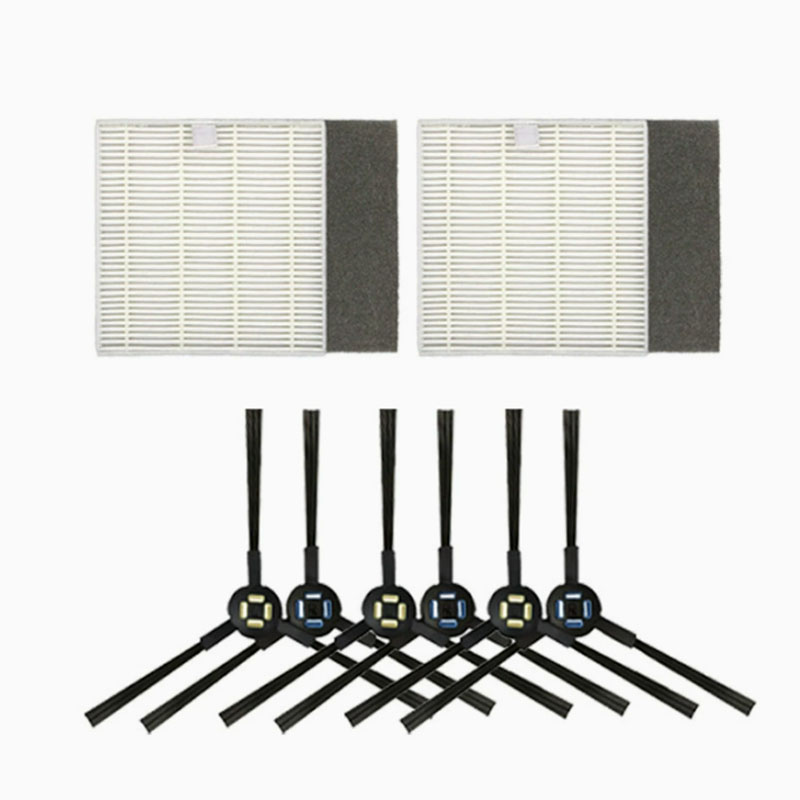  Replacement Side Brushes & HEPA Filter Kit for ILIFE A9E Robot Vacuum 